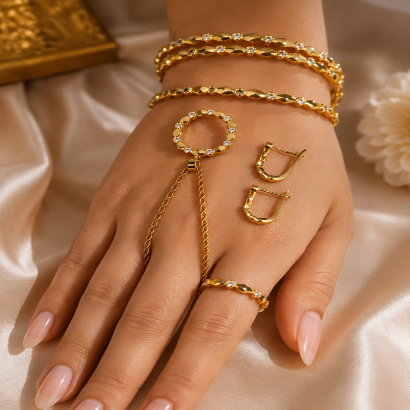 إكسسوارات Selmya Élégance Pack مرتداة على اليد